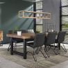 Table de bar industrielle en bois massif Oliver IV