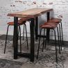 Table de bar industrielle en bois massif Oliver I