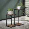 Tables d'appoint industrielles en acacia massif Hambourg