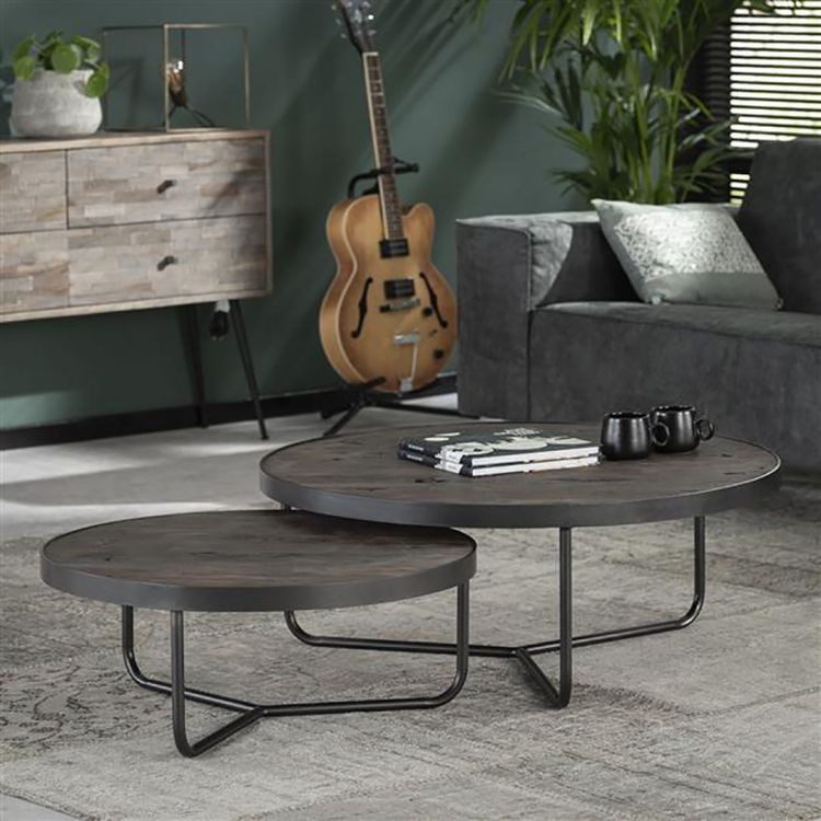 Tables basses industrielles de salon Gaël