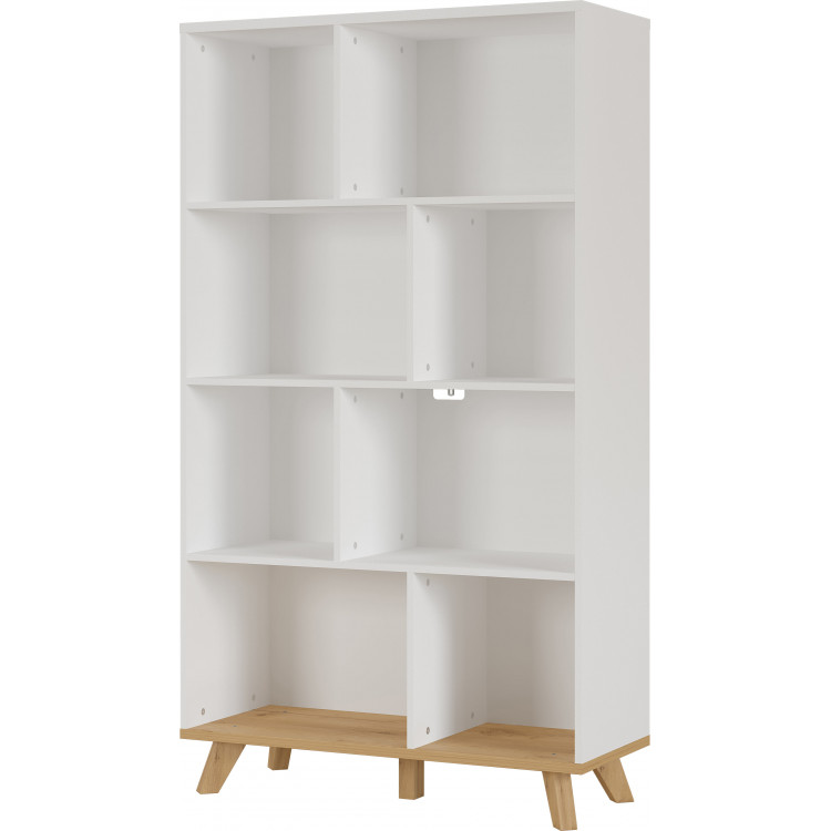 Etagère de bureau scandinave chêne/blanc Nebula