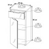 Meuble bas de salle de bain moderne Catarina