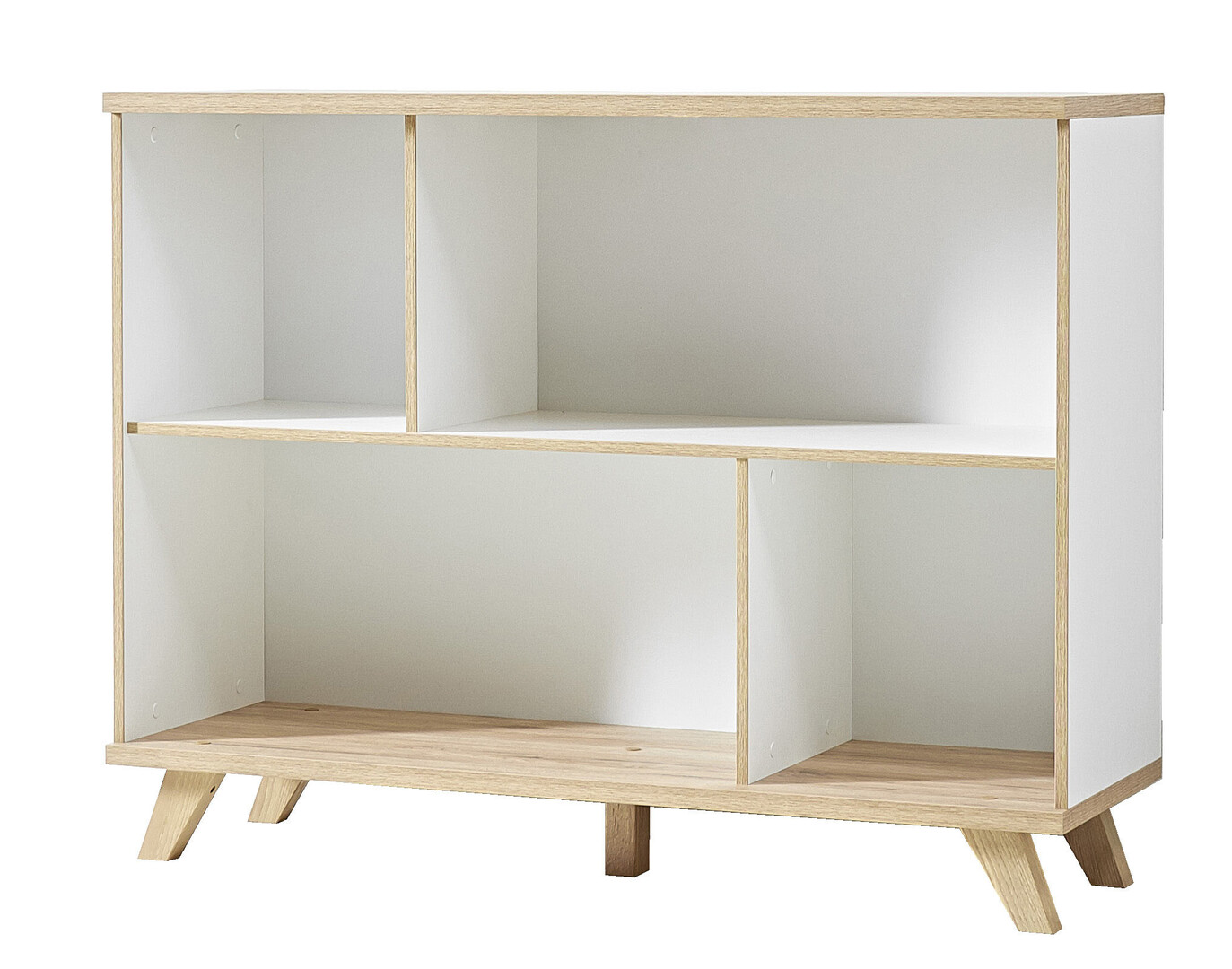 Bureau adulte avec bibliothèques 120 cm MDF blanc chêne clair