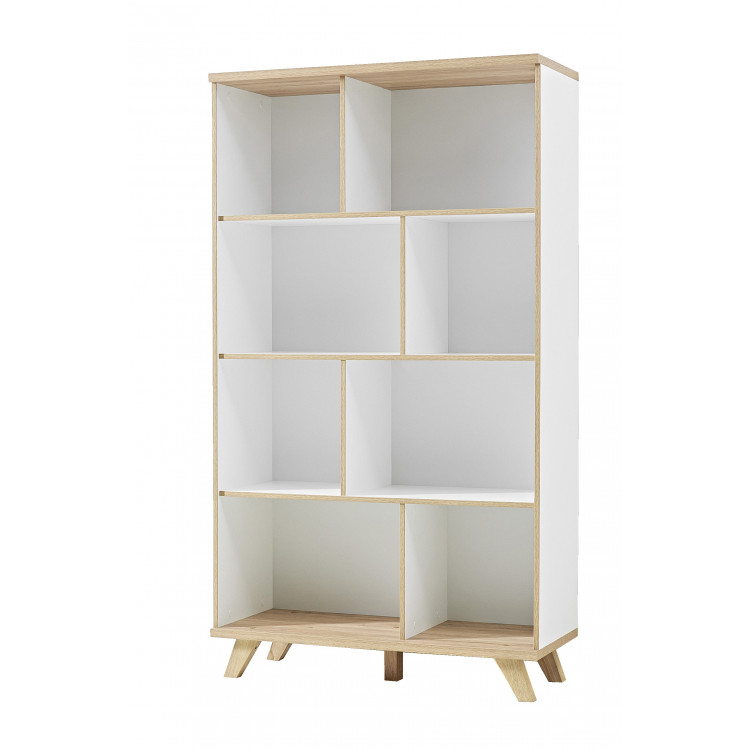 Bibliothèque scandinave chêne/blanc Losana II