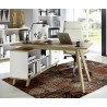 Bureau d'angle scandinave chêne/blanc Losana