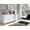 Buffet/bahut scandinave 192 cm chêne/blanc Losana