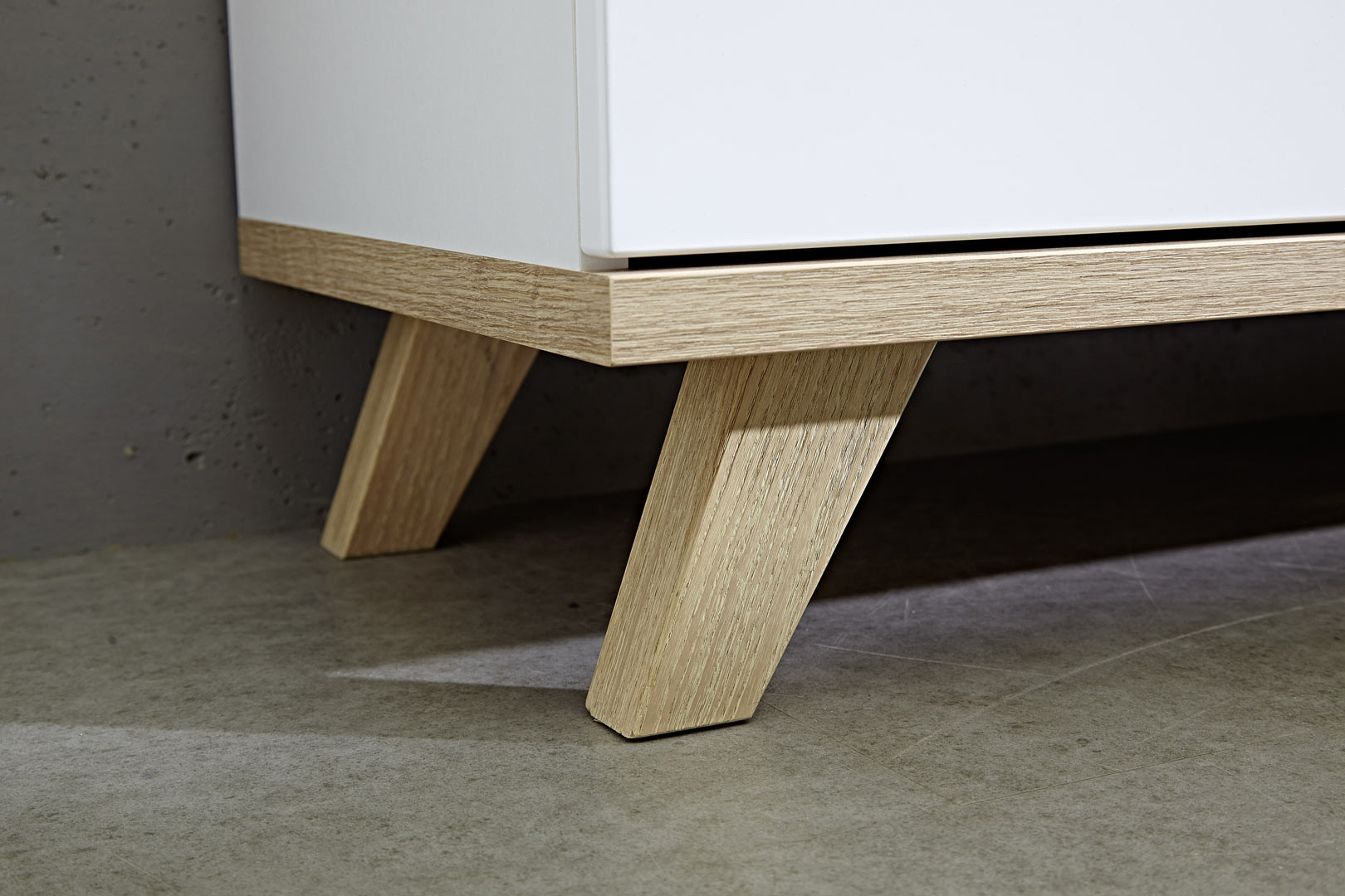 Meuble à chaussures scandinave chêne/blanc Losana | Matelpro