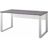 Bureau droit moderne blanc/basalte Mezzo