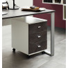 Caisson de bureau moderne blanc/basalte Mezzo