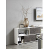 Armoire basse de bureau moderne blanc/basalte Mezzo