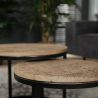 Ensemble de tables basses en bois Champagne