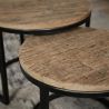 Ensemble de tables basses en bois Champagne