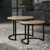 Ensemble de tables basses en bois Champagne