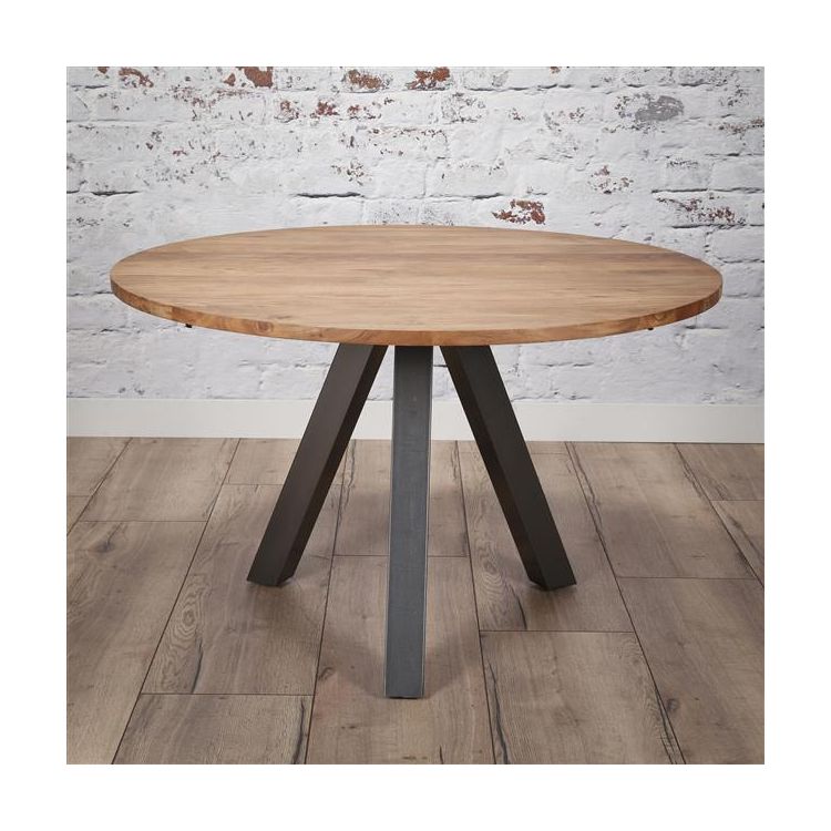 Table de salle à manger ronde en bois massif Umea