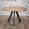 Table de salle à manger ronde en bois massif Umea