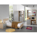 Chambre enfant contemporaine chêne/gris Julien