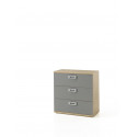 Commode enfant contemporaine chêne/gris Julien