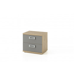 Chevet enfant contemporain chêne/gris Julien