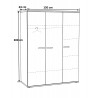 Armoire enfant contemporaine 150 cm Julien