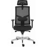 Fauteuil de bureau contemporain en PU noir Octavio