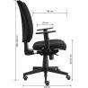 Fauteuil de bureau contemporain en PU Olivio