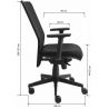 Fauteuil de bureau contemporain en PU Olivia