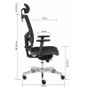 Fauteuil de bureau contemporain en PU noir Octavio