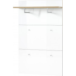 Vestiaire ouvert moderne 89 cm blanc/chêne Omaha