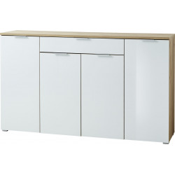 Buffet/bahut moderne 178 cm blanc/chêne Omaha