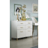 Commode scandinave 2 portes/4 tiroirs blanche Annick