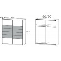 Armoire contemporaine portes coulissantes Marcia