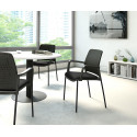 Chaise d'accueil noire Kristina