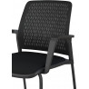 Chaise d'accueil noire (lot de 4) Kristina