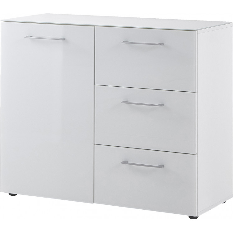 Meuble de rangement moderne blanc Pascaline