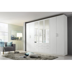 Armoire contemporaine 315 cm blanche Alban