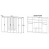 Armoire contemporaine 315 cm blanche Alban