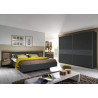 Chambre adulte contemporaine chêne/gris basalt Kristen