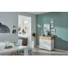 Buffet/bahut contemporain 96 cm chêne/blanc Curtys