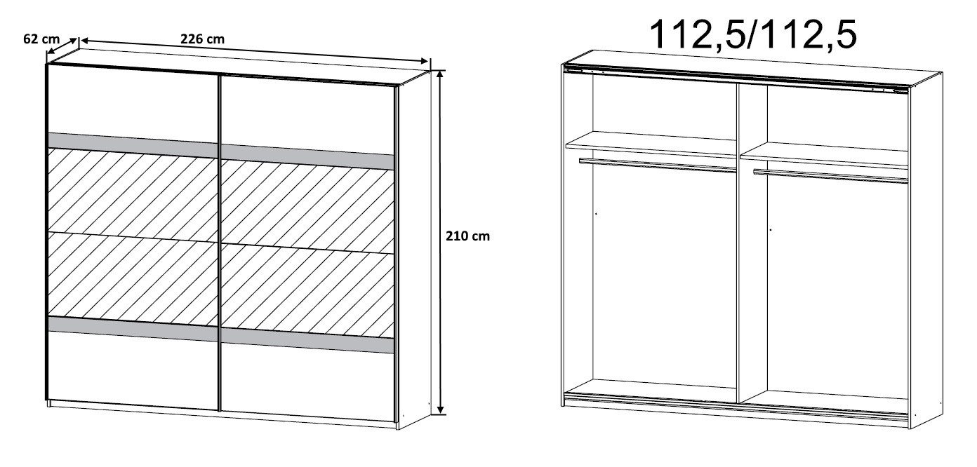 Armoire adulte moderne Penny | Matelpro