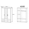 Armoire contemporaine 127 cm Lazaro