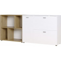 Buffet/bahut scandinave 186 cm blanc/chêne Joshua