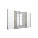 Armoire moderne 278 cm blanc/béton Carolina
