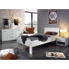 Commode contemporaine blanche 2 portes/4 tiroirs Florentine