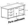 Caisson de bureau contemporain Solène