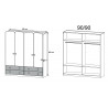 Armoire enfant contemporaine 181 cm Flipper