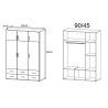 Armoire contemporaine 136 cm Jamie