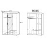 Armoire contemporaine 136 cm Jamie I