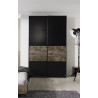 Armoire adulte moderne noir/marron Matra