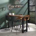 Table de bar industrielle en bois massif Oliver