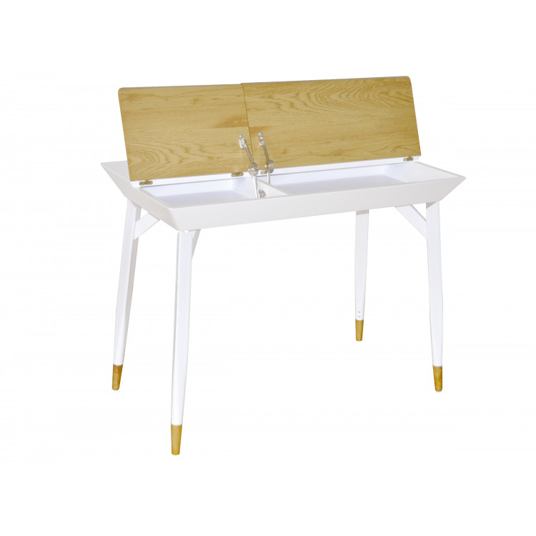 Bureau scandinave blanc/chêne Montréal